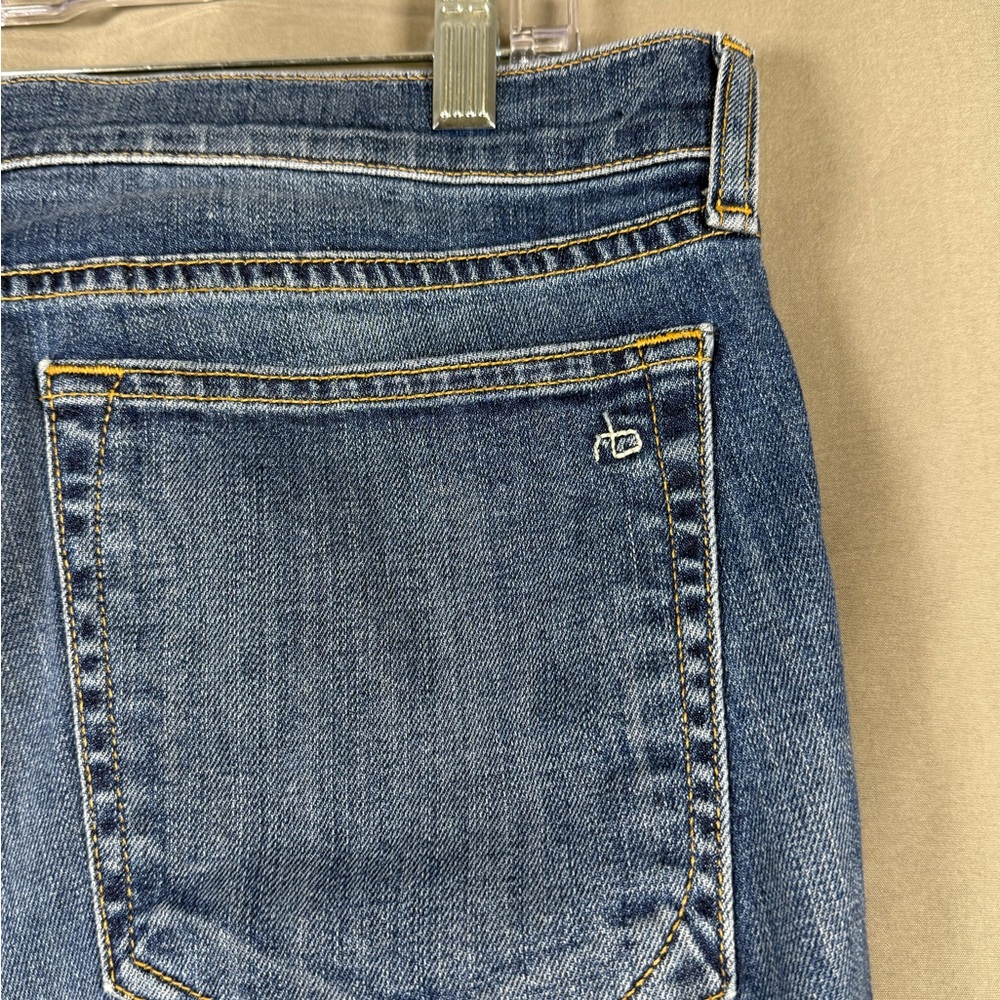 Rag & Bone Women’s Amelie Jeans Distressed Hem 31 Blue Denim - Picture 7 of 9